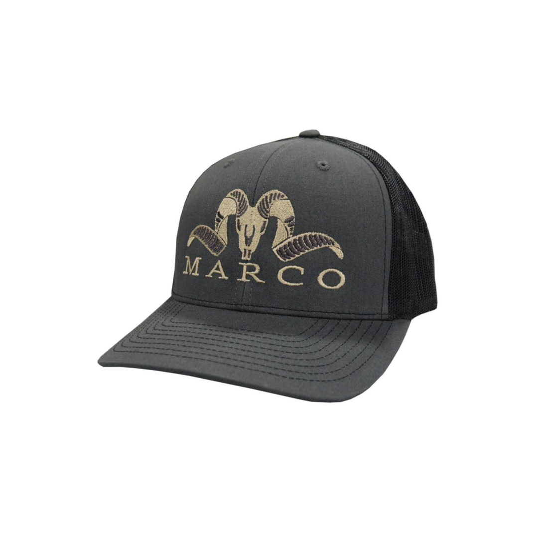 Grey Hat with Black Meshback and Tan Logo