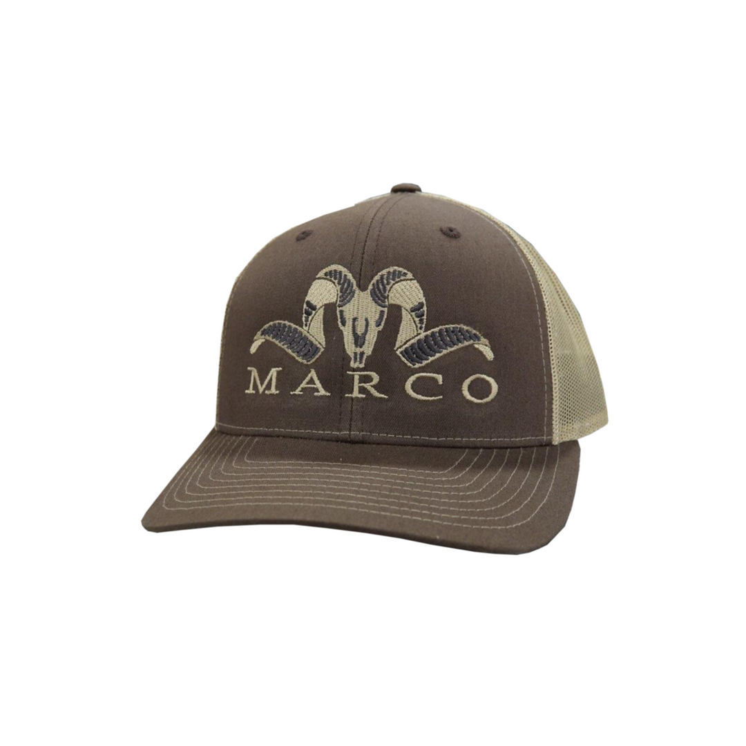 Brown Hat with Tan Meshback and Tan Logo